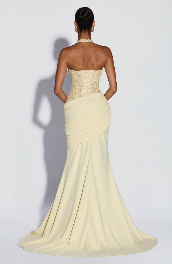 Taylor suknia maxi - żółta
