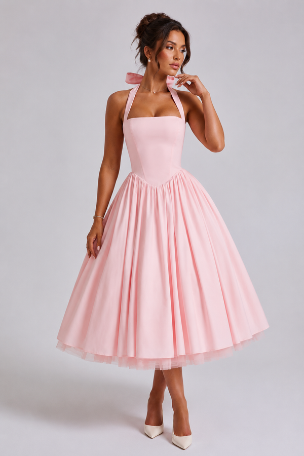 Babyboo Cressida Midi Dress  - Różowy