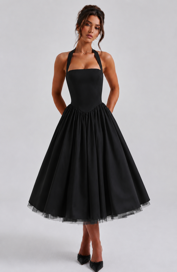 Babyboo Cressida Midi Dress  - Czarny