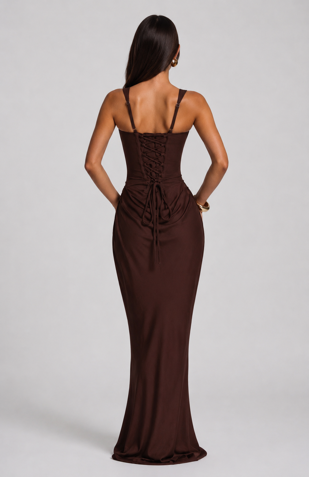 Babyboo Cornelia Maxi Dress   - Brązowy