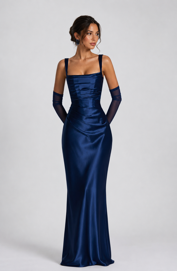 Babyboo Weronika Dress Maxi - Granatowy