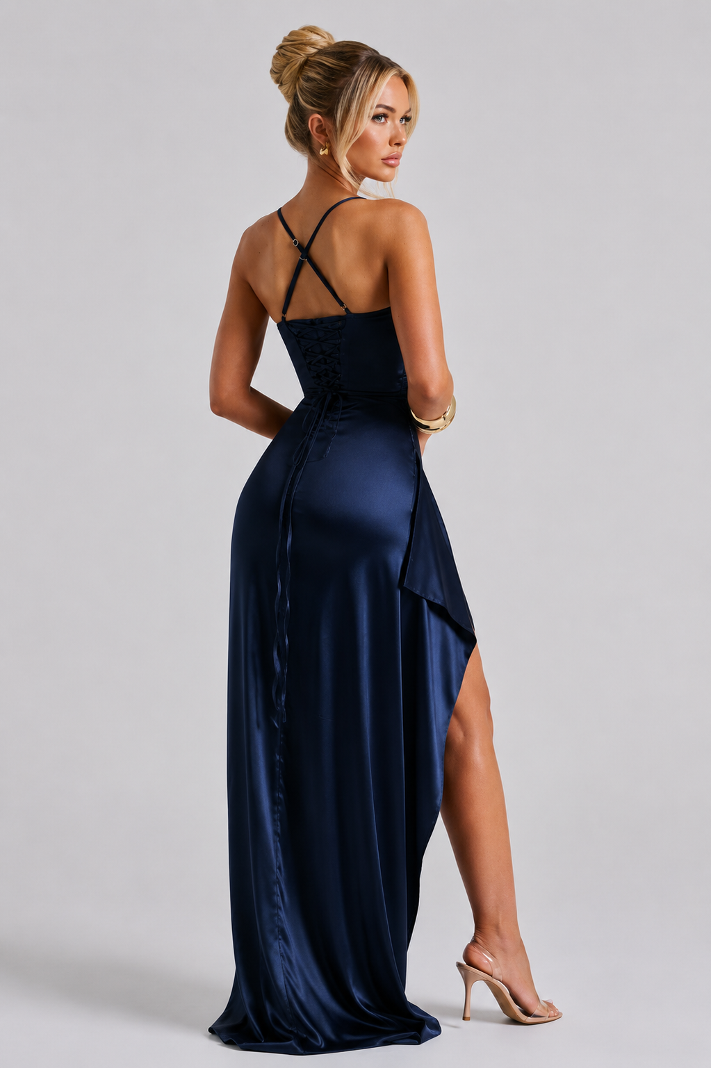 Babyboo Helen Maxi Dress  - Granatowy