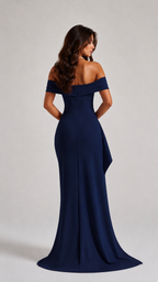 Babyboo Natalia Maxi Dress  - Granatowy