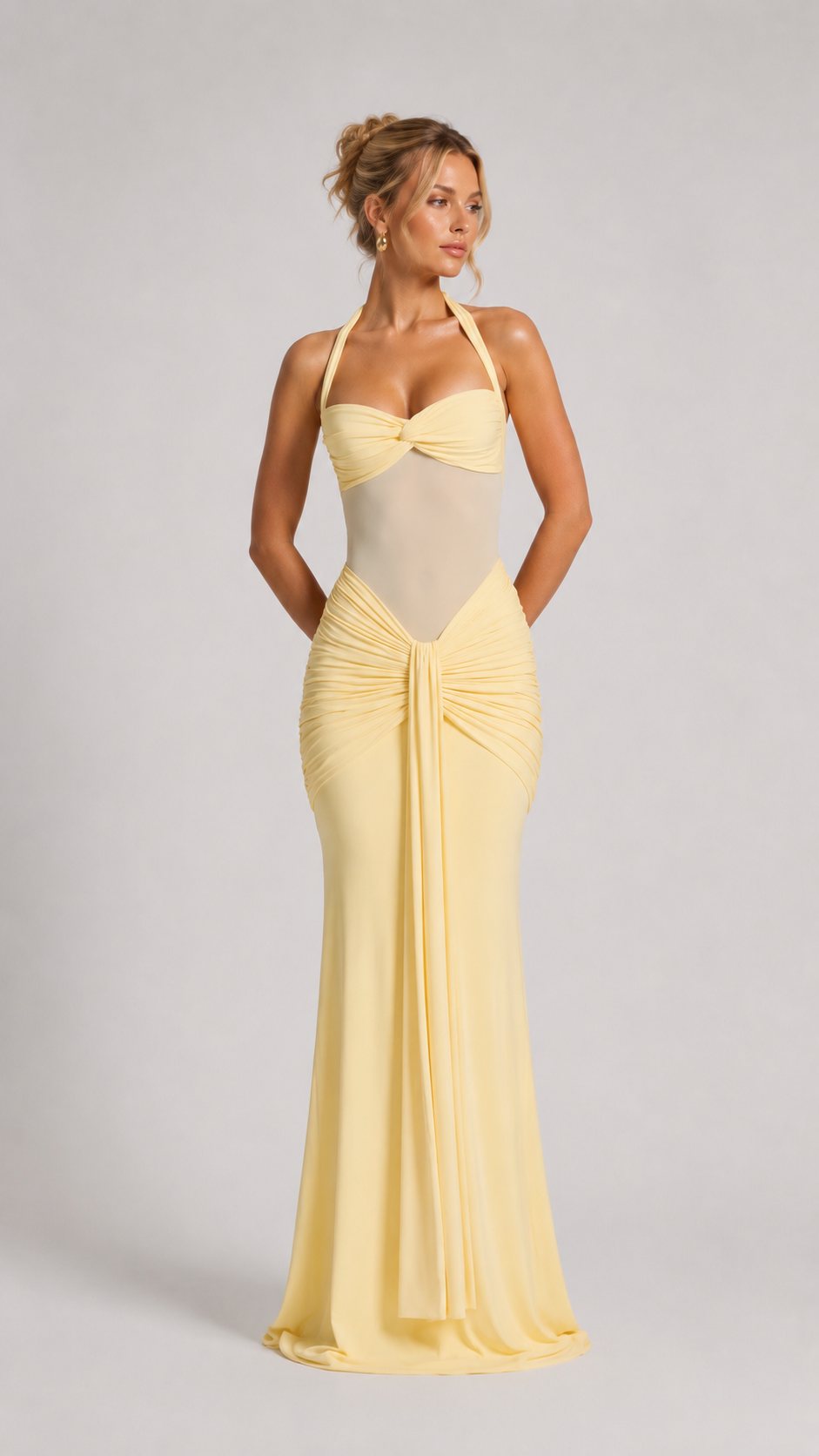 Babyboo Selene Maxi Dress  - Żółty