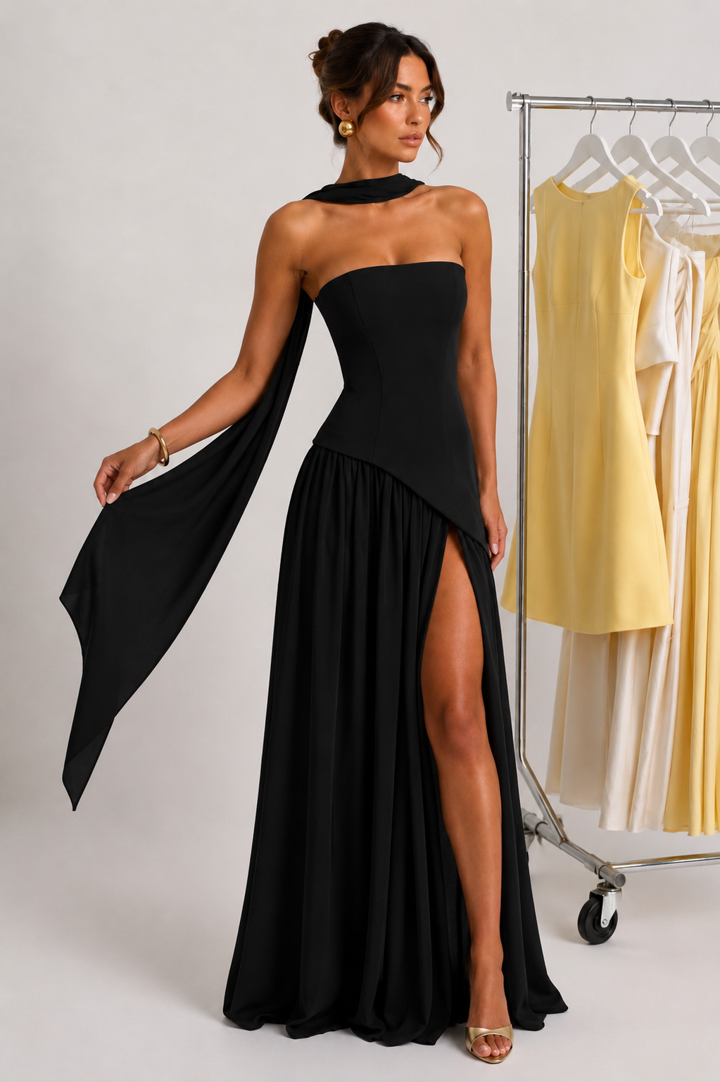 Babyboo Maliyah Maxi Dress - Czarny