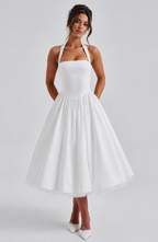 Babyboo Cressida Midi Dress  - Biały