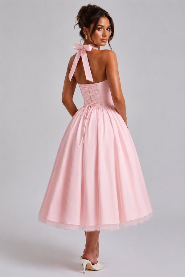Babyboo Cressida Midi Dress  - Różowy