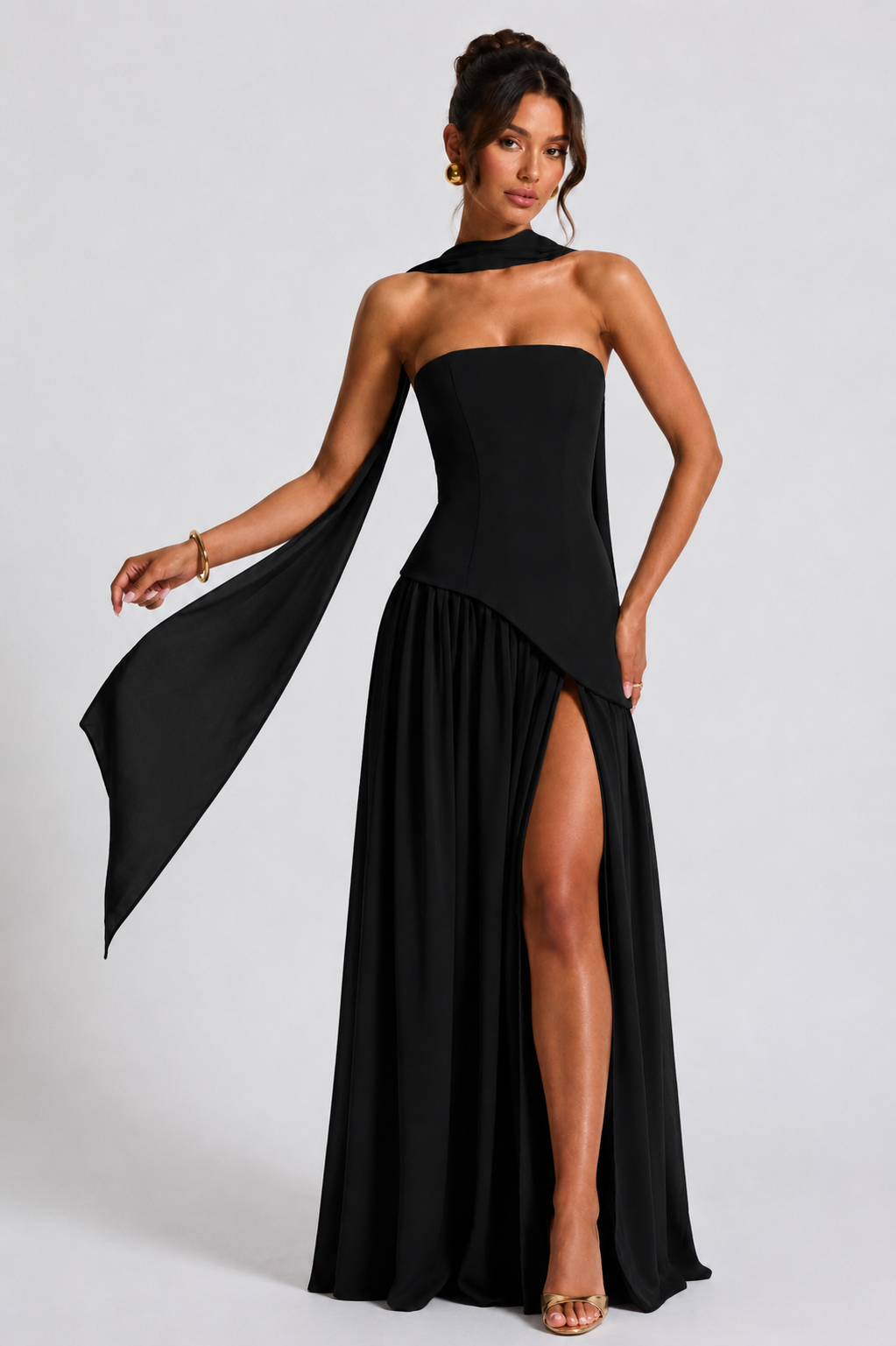 Babyboo Maliyah Maxi Dress - Czarny