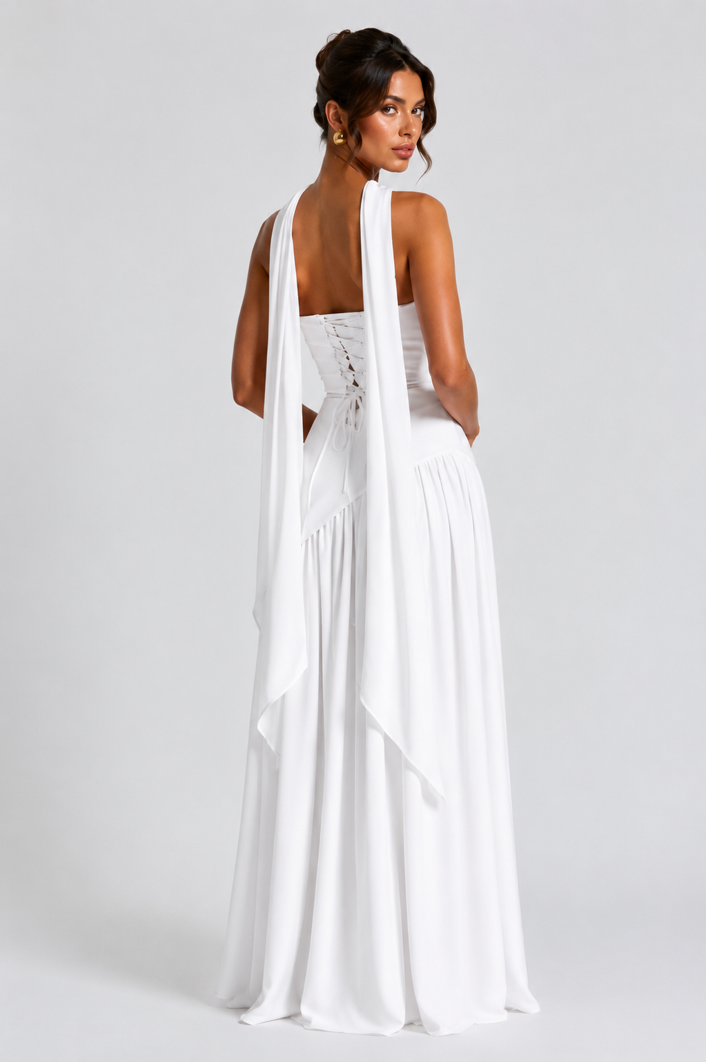 Babyboo Maliyah Maxi Dress - Biały