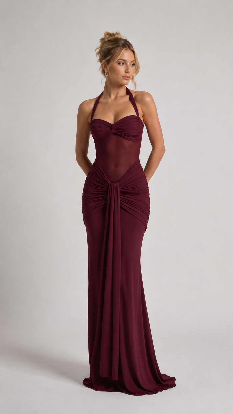 Babyboo Selene Maxi Dress   - Bordowy