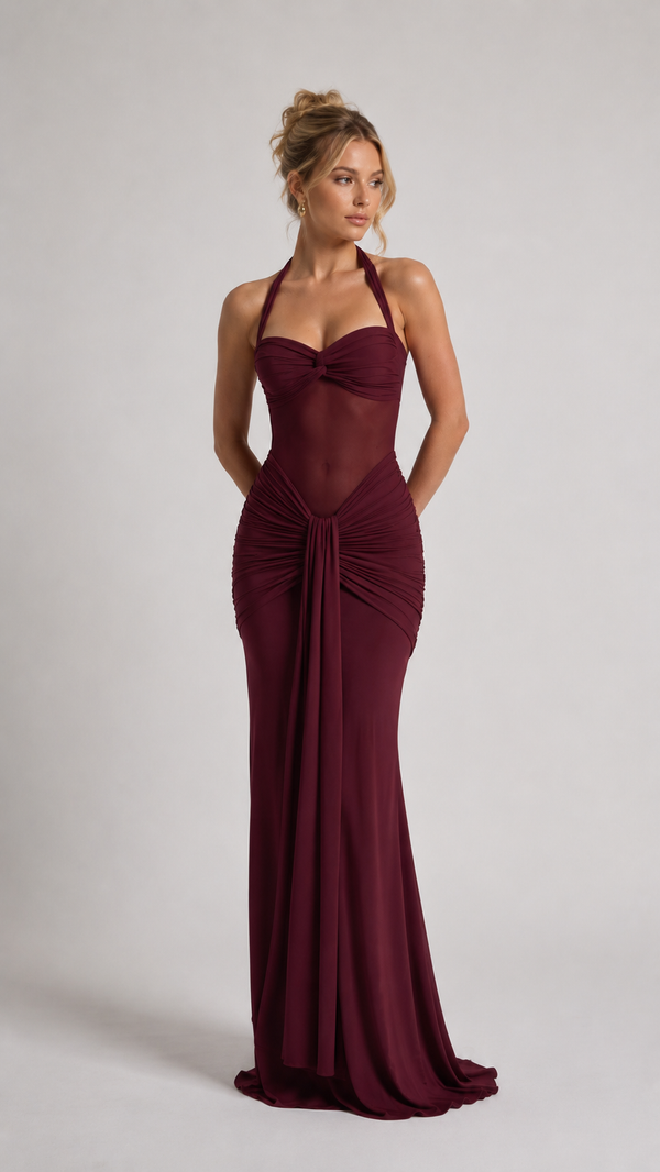 Babyboo Selene Maxi Dress   - Bordowy