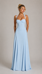Babyboo Rihanna Maxi Dress  - Niebieski