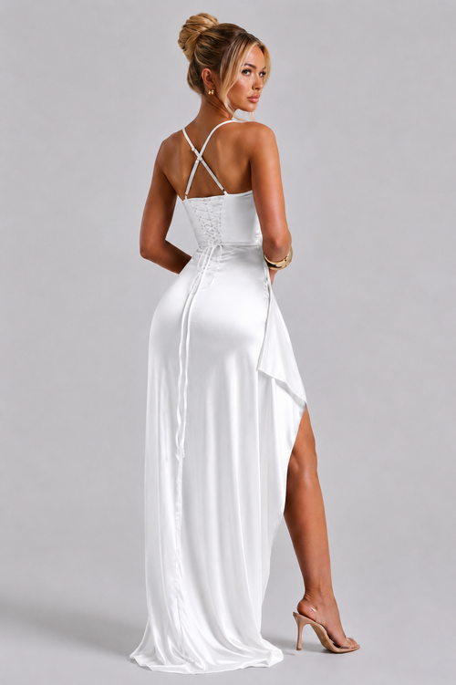 Babyboo Helen Maxi Dress  - Biały