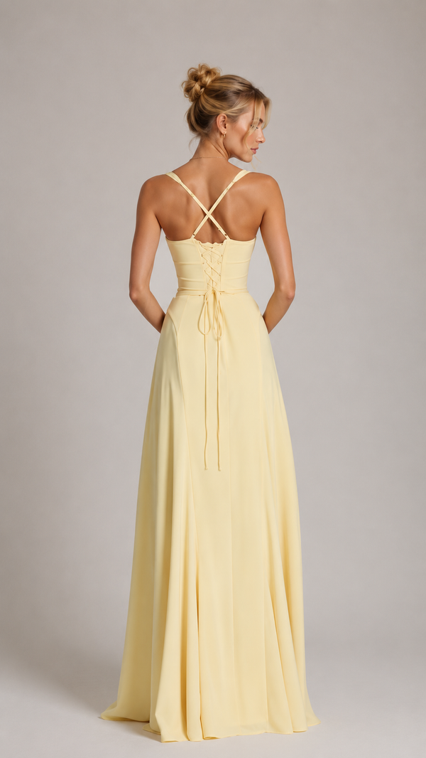 Babyboo Rihanna Maxi Dress  - Żółty