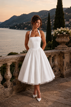 Cressida Midi Dress  - Biały