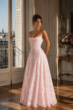Oliwia Maxi Dress  - Różowy