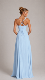 Babyboo Rihanna Maxi Dress  - Niebieski