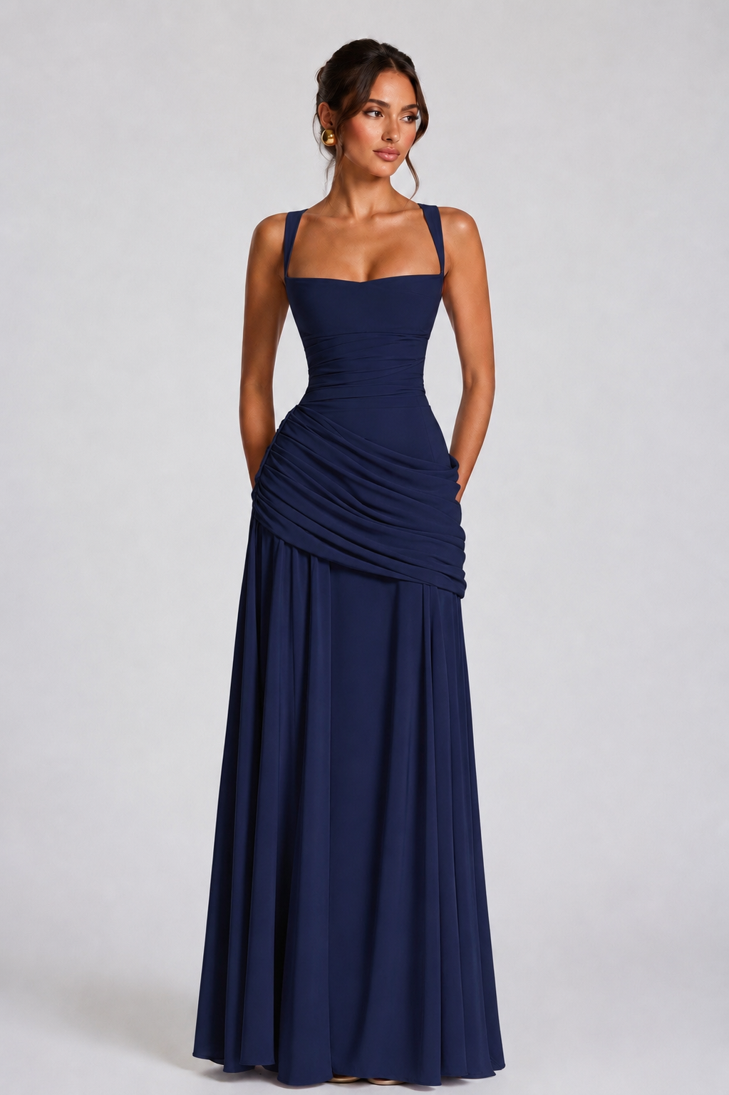 Babyboo Serena Maxi Dress  - Granatowy