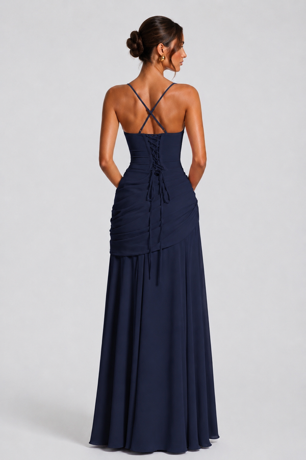 Babyboo Serena Maxi Dress  - Granatowy