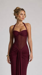 Babyboo Selene Maxi Dress   - Bordowy