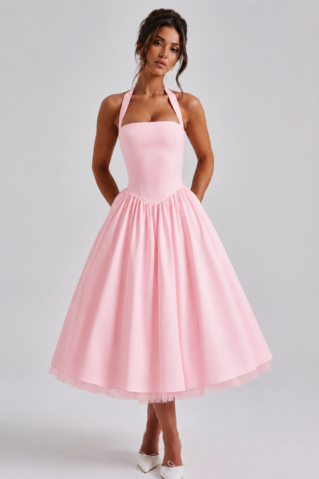 Babyboo Cressida Midi Dress  - Różowy