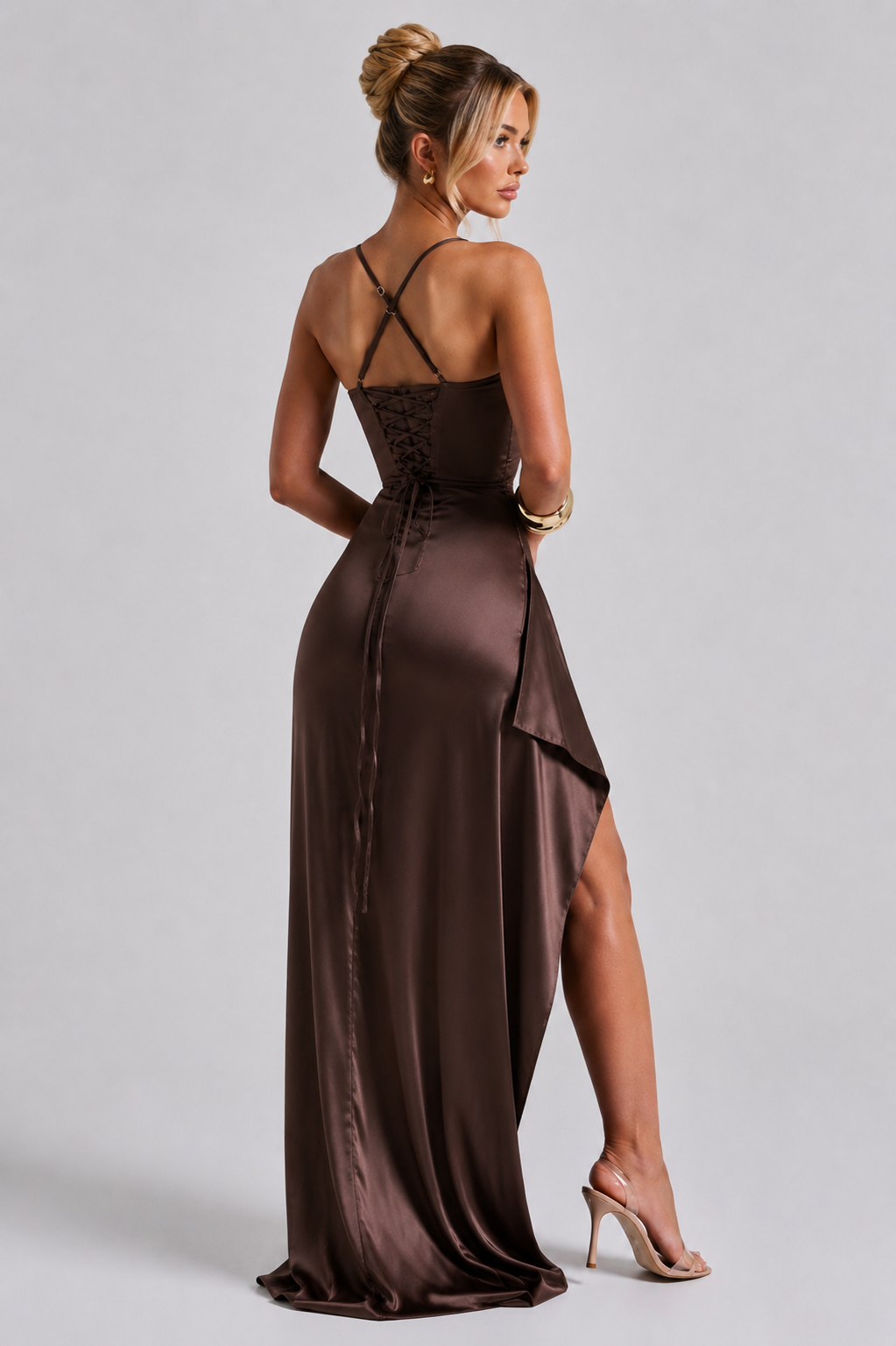 Babyboo Helen Maxi Dress  - Brązowy