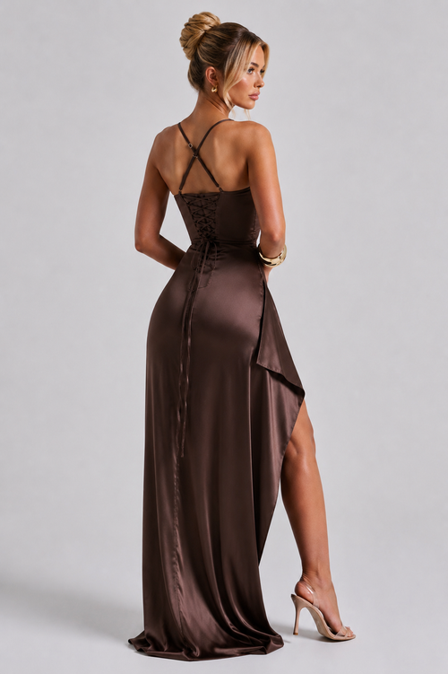 Babyboo Helen Maxi Dress  - Brązowy