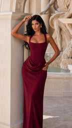 Cornelia Maxi Dress  - Czerwony