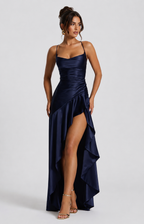 Babyboo Samira Maxi Dress  - Granatowy