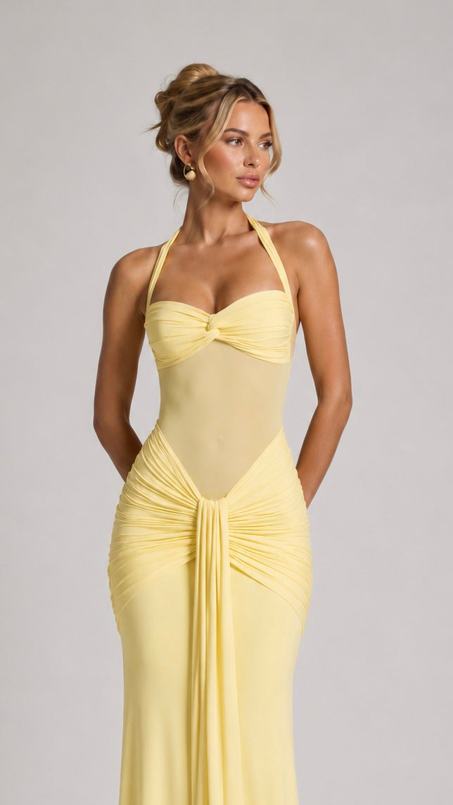 Babyboo Selene Maxi Dress  - Żółty