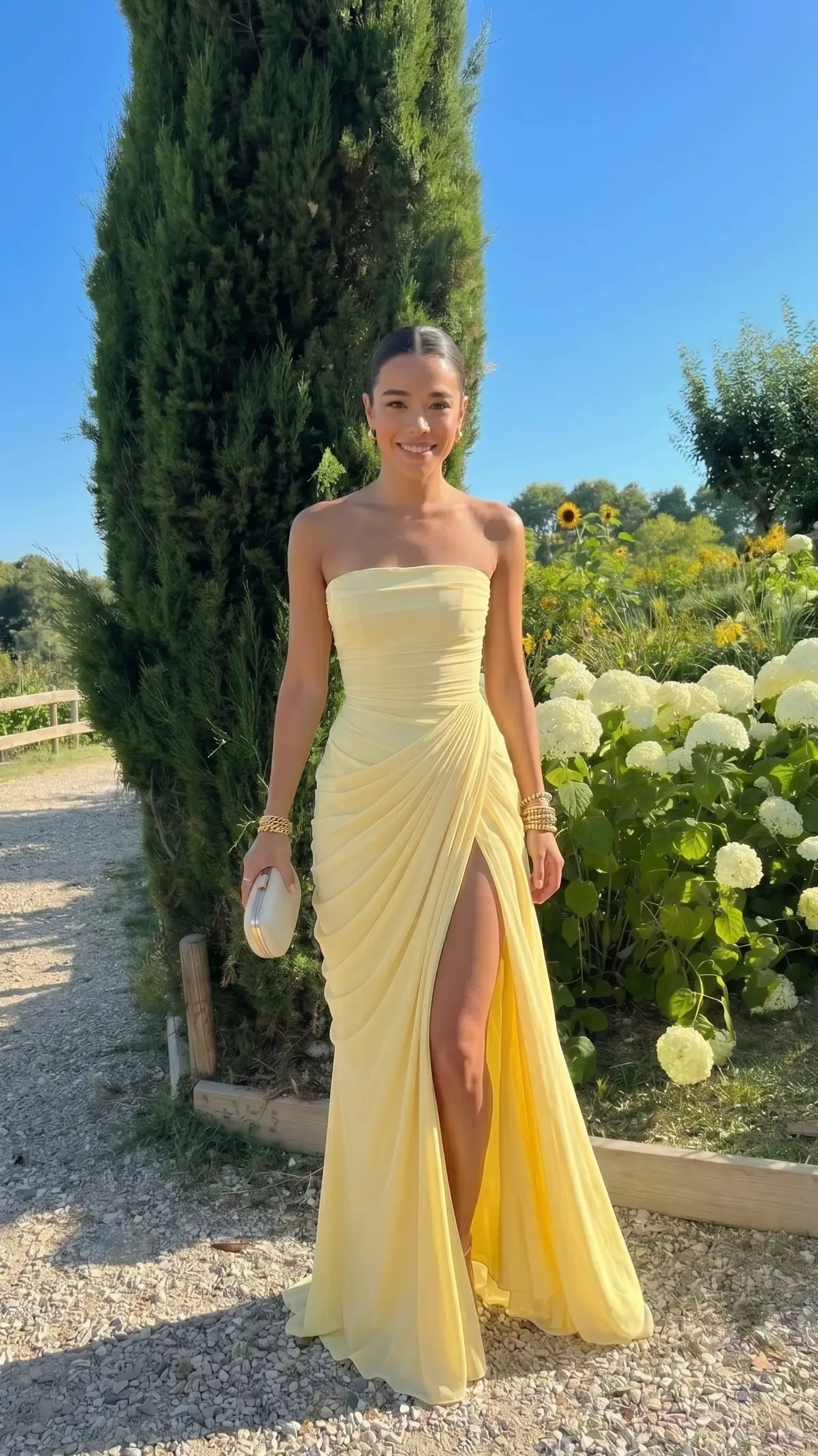 Cyra Maxi Dress - żółty